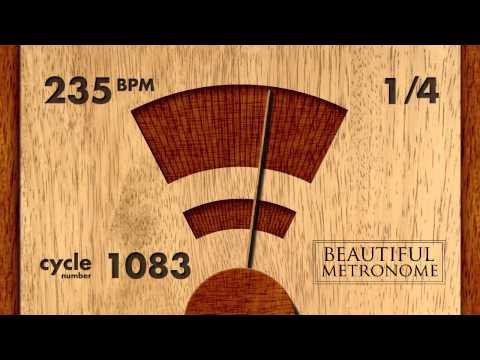 235 BPM 1/4 Wood Metronome HD