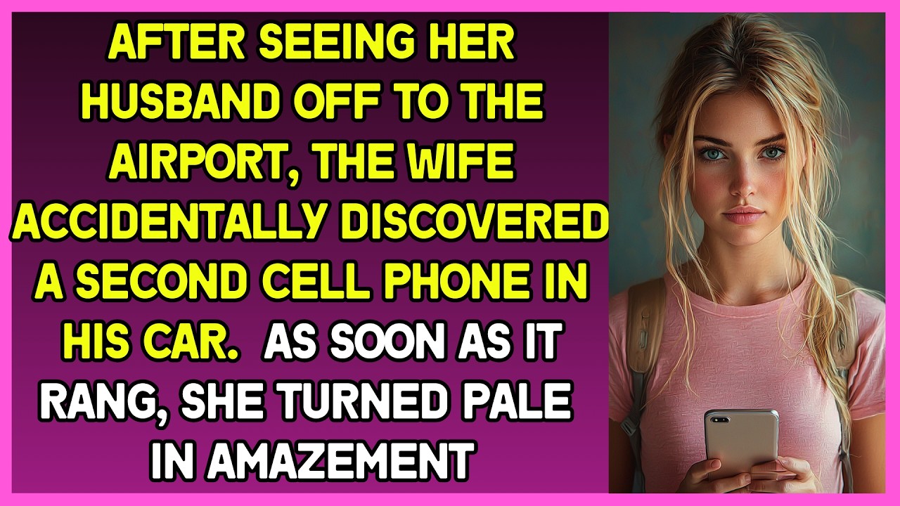 After seeing her husband off to the airport, wife accidentally discovered a second cell phone in car