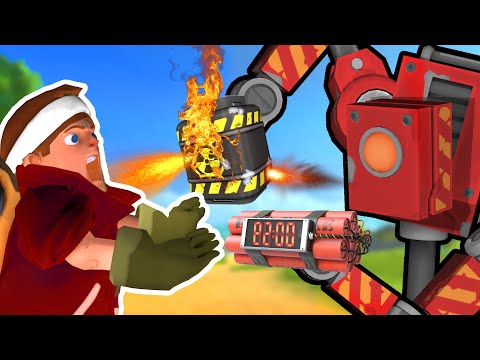 РОБОТ - НЯНЬКА НАКОРМИЛА МЕНЯ БОМБАМИ!!! Постройки от подписчиков в Scrap Mechanic
