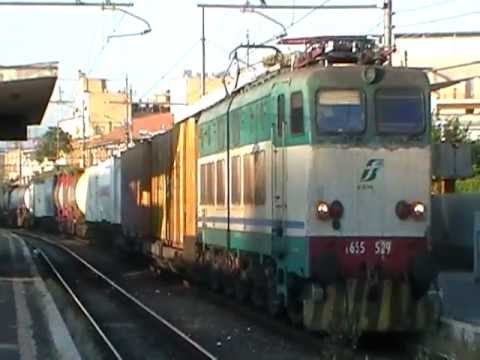 E655.529 in partenza con il TCS 67018 Pomezia - Gallarate