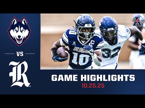 UConn vs Rice Football Highlights | Oct 25 25