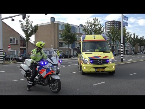 Spoedbegeleidng Ambulance 13-199 naar het ZMC vanaf de Dam Tot Damloop in Zaandam