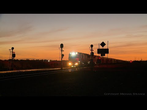 6PM9 SCT Diesel Freight Train At Sunset (29/3/2021) - PoathTV Australian Railways For Railfans