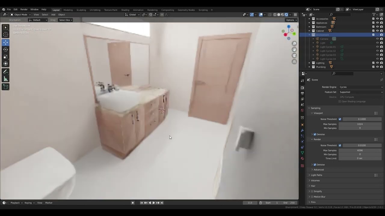 Small Bathroom 3D Model