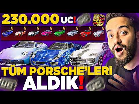 TÜM PORSCHELERİ 230.000 UC YE ALDIK! EFSANE ŞAHESER PORSCHE! PUBG Mobile