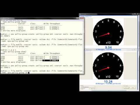 NetApp QOS Demo with IOmeter in Windows VMs on VMware ESXi