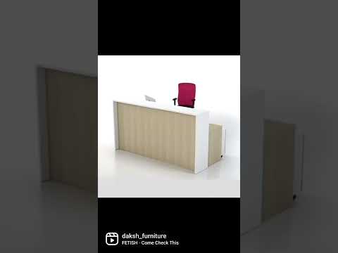 Rectangular wooden office reception desk, for hospital, with...