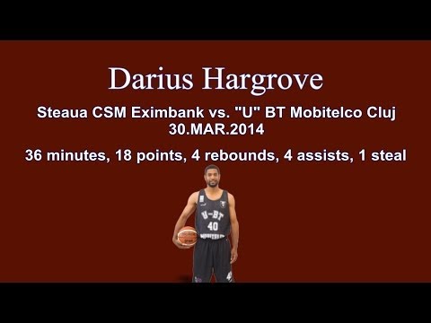 Darius Hargrove - U Mobitelco Cluj at Steaua CSM EximBank 30.03.2014