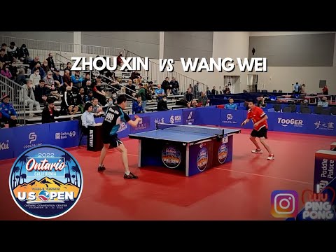 Zhou Xin vs Wang Wei (PART 1) // 2022 US OPEN TABLE TENNIS - Men's Singles Semi-final 12-20-22
