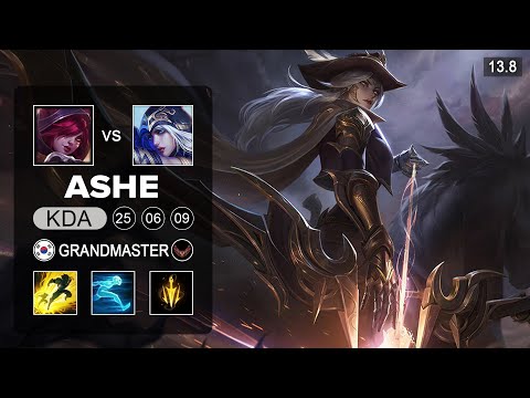Ashe vs Xayah Mid - KR Grandmaster - Patch 13.8 Season 13