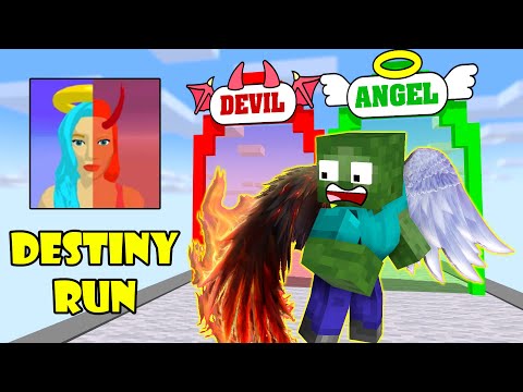Minecraft Mobs : DESTINY RUN CHALLENGE - Minecraft Animation