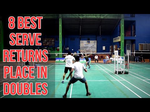 8 Great SERVE RETURNS to Make you a Better Badminton Player - Great placement for serve Returns