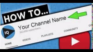 Kanal Adını Ve Profilimi değiştiriyorum