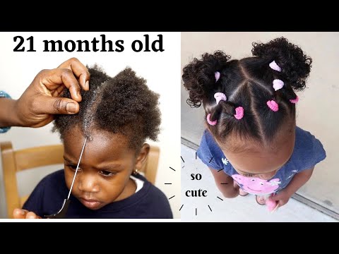10 mins Hair Style on a Toddler/ Little black...
