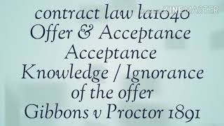Gibbons v proctor 1891
