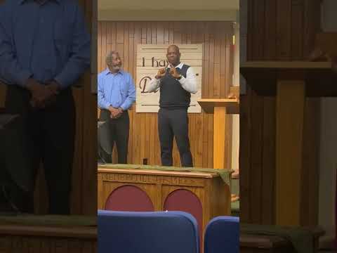 Floyd Jr. introduces Floyd Sr. to OC Deaf Church.