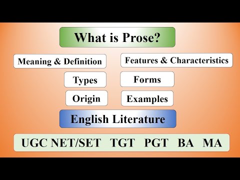 Prose in English Literature: Definition, Characteristics, Types, Forms, Style, and Examples