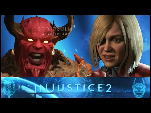 Injustice 2: Atrocitus vs Supergirl Interactions and Clashes (Beta) (HD) (PS4)
