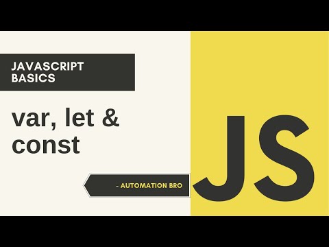 Var Let And Const In Javascript Javascript Basics Tutorial