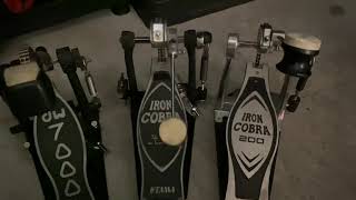 Video thumbnail for DW7000, Original Tama Iron Cobra, Iron Cobra 200 bass drum single pedals. by Mobile Freedom Enterprise