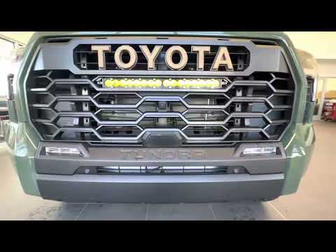 Tundra TRD PRO grille swap with Baja S8 light bar