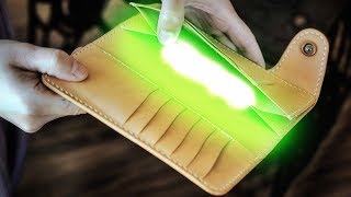 Making A Motorcycle Wallet with A Secret Pocket!