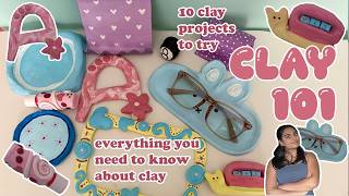 Clay 101✨ | 10 Easy Air Dry Clay Projects for Beginners (Cute & Colorful Tutorials)