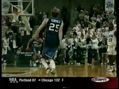 #19 Xavier vs #15 Creighton - David West vs Kyle Korver: 12/31/2002 (SportsCenter Highlight)