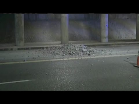 Part of I-91 fell onto Union Street in Springfield