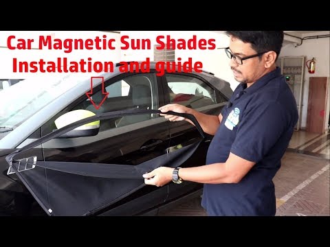 Car magnetic sun shades installation
