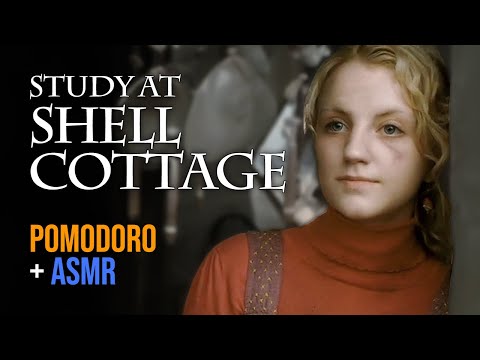 🐚SHELL COTTAGE AMBIENCE🐚 Harry Potter Pomodoro Technique, Study with me ASMR Hogwarts Pomodoro Timer