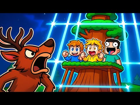 ZBUDOWAŁEM DOMEK na DRZEWIE 🏠🌲 aby PRZETRWAĆ 100 NOCY 🌙 w LESIE w Roblox!