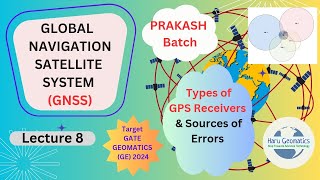 PRAKASH Batch - GNSS| Lecture 8| (In English)| Types of GPS Receivers| Sources of Errors|