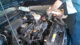 Radiator replacement Subaru Legacy 1995 - 1999 Install Remove Replace How to