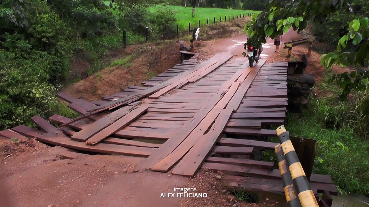 Ponte precária em Rolim de Moura é denunciada por moradores da linha 180