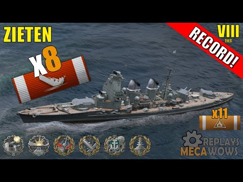 Zieten 8 Kills & 187k Damage | World of Warships Gameplay
