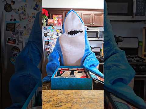 UNBOXING A JAWS MOVIE PACKAGE AS A SHARK #summeronshorts #shorts 🦈📦