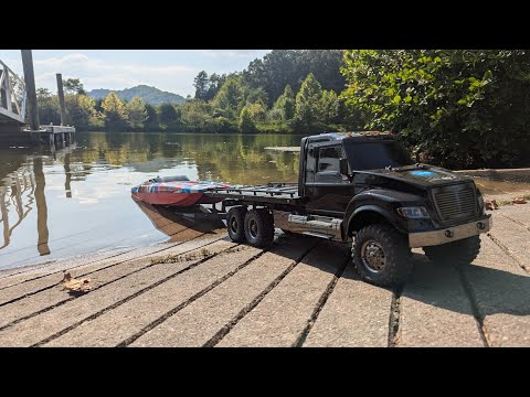 RC Boat Launch With Style and Realism | Traxxas Trx6 Hauler, Traxxas M41, & Traxxas Boat Trailer