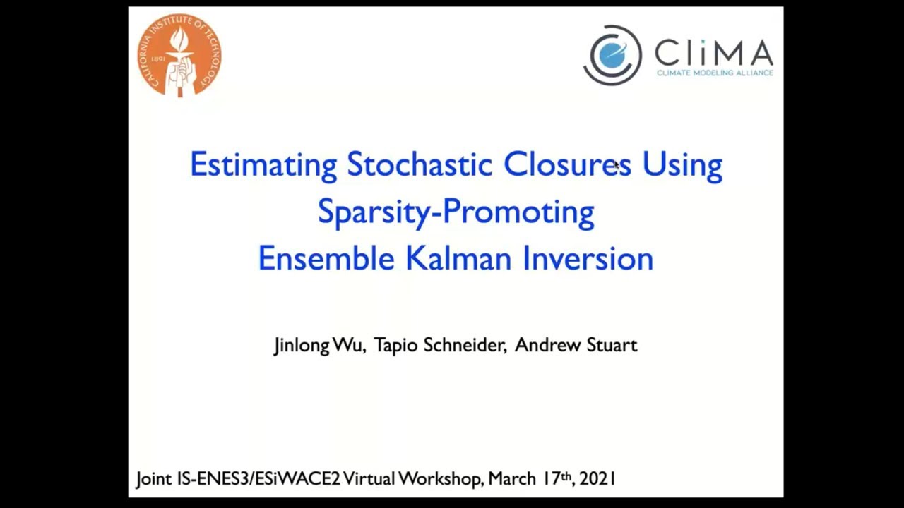 J. Wu - Estimating stochastic closures using sparsity promoting ensemble Kalman inversion