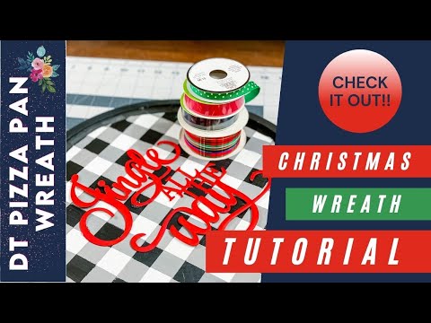 How to make a Stunning Dollar Tree pizza pan Christmas wreath!