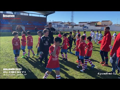 BENJAMÍN J13ª 22/23 🎥 RESUMEN ATLETICO PUEBLONUEVO 4 - EF PEÑA EL VALLE “A” 4 (28 Enero 2023)