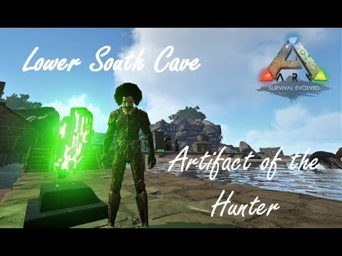 ARK: SURVIVAL EVOLVED | THE ISLAND | LOWER SOUTH CAVE WALKTHROUGH AND ARTIFACT OF THE HUNTER!