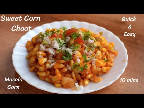 Sweet Corn Chaat | Sweet Corn Aloo Chaat | How to make Sweet Corn Masala Chaat - DV Recipes
