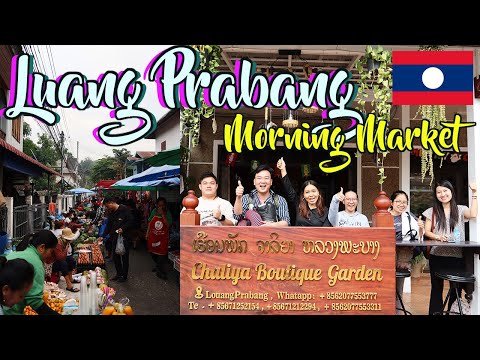 Luang Prabang Morning MARKET: SHOPPING & EATING LIKE LOCALS [I LOVE IT] & First Day in Vientiane