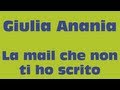 Giulia Anania La mail che non ti ho scritto : Sanremo ...