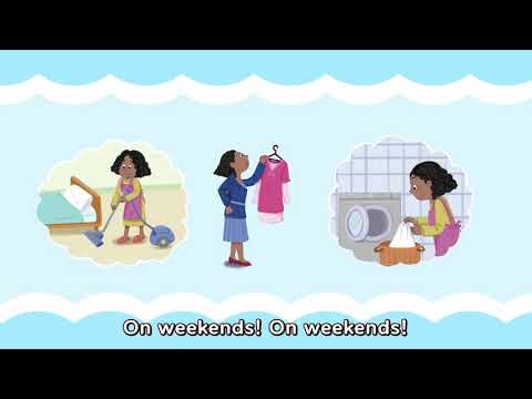 Let's Smile 4 Unit 4 Chant - On Weekends