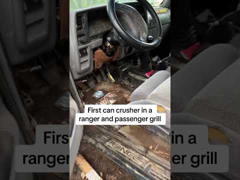 First ford ranger with built in can crusher and dispenser into the box #fordranger