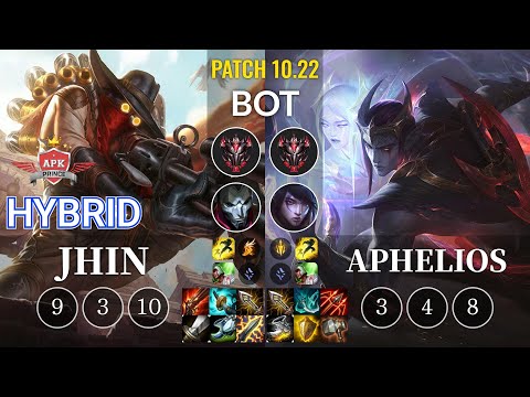 APK HyBrid Jhin vs Aphelios Bot - KR Patch 10.22
