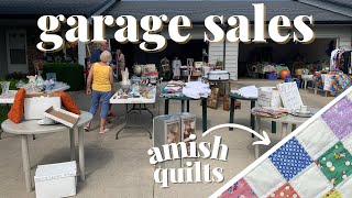 Come Thrift With Me at Garage Sales! | Vintage, Quilts, & AMISH Garage Sales!