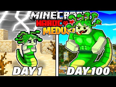 I Survived 100 Days as MEDUSA in HARDCORE Minecraft!